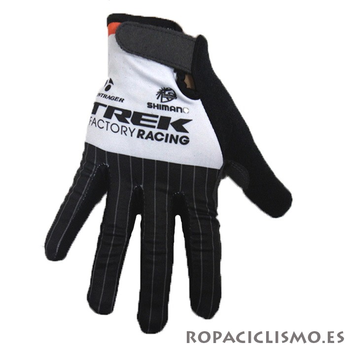 2020 Trek Factory Racing Guantes Largos Negro Blanco